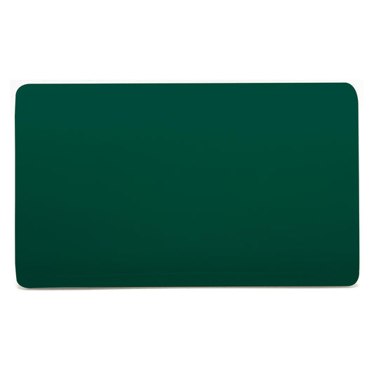 Trendi Switch Artistic Modern Glossy Decorative Screwless Standard Double Wall Blanking Plate for Electrical Sockets, Outlet with Screws in Dark Forest Green - ART-2BLKDG
