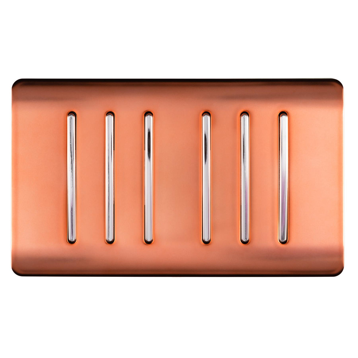 Trendi Trendi 6 Gang 2 way 240V Screwless Raised Front Twin Plate Plastic Art ...