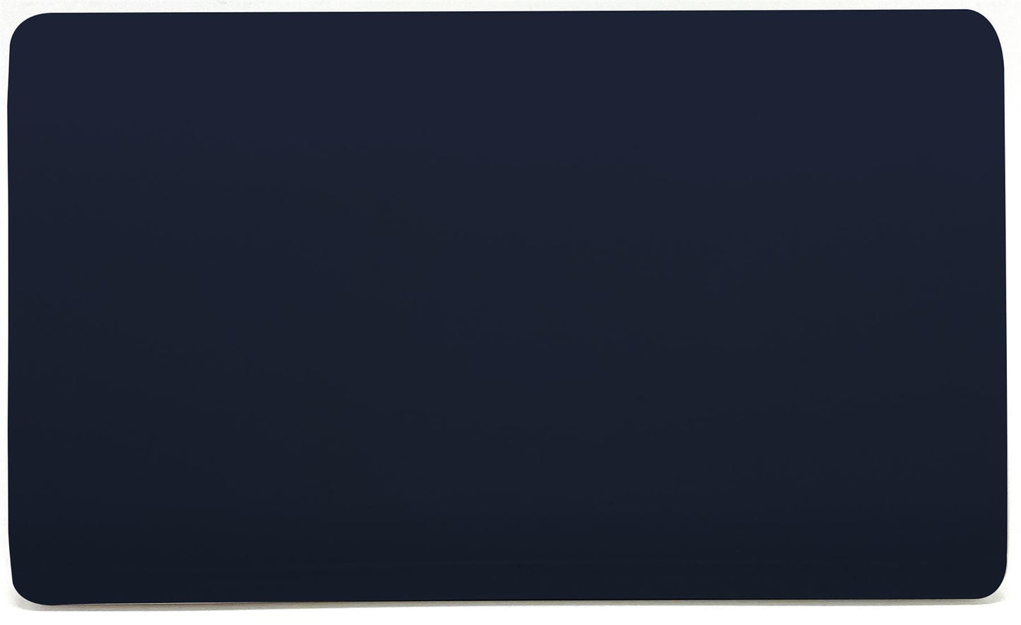 Trendi 2 Gang Artistic Modern Glossy Tactile Double Blanking Plate Navy