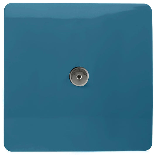 Trendi Artistic Modern Glossy Tactile TV Socket Midnight Blue