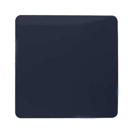 Trendi Switch Artistic Modern Glossy Decorative Screwless Standard Single Wall Blanking Plate for Electrical Sockets, Outlet with Screws in Navy Blue - ART-BLKNV