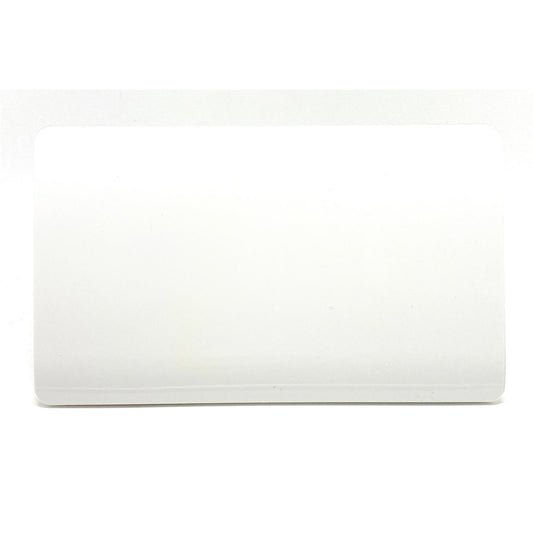 Trendi Switch Artistic Modern Glossy Decorative Screwless Standard Double Wall Blanking Plate for Electrical Sockets, Outlet with Screws in Ice White - ART-2BLKWH
