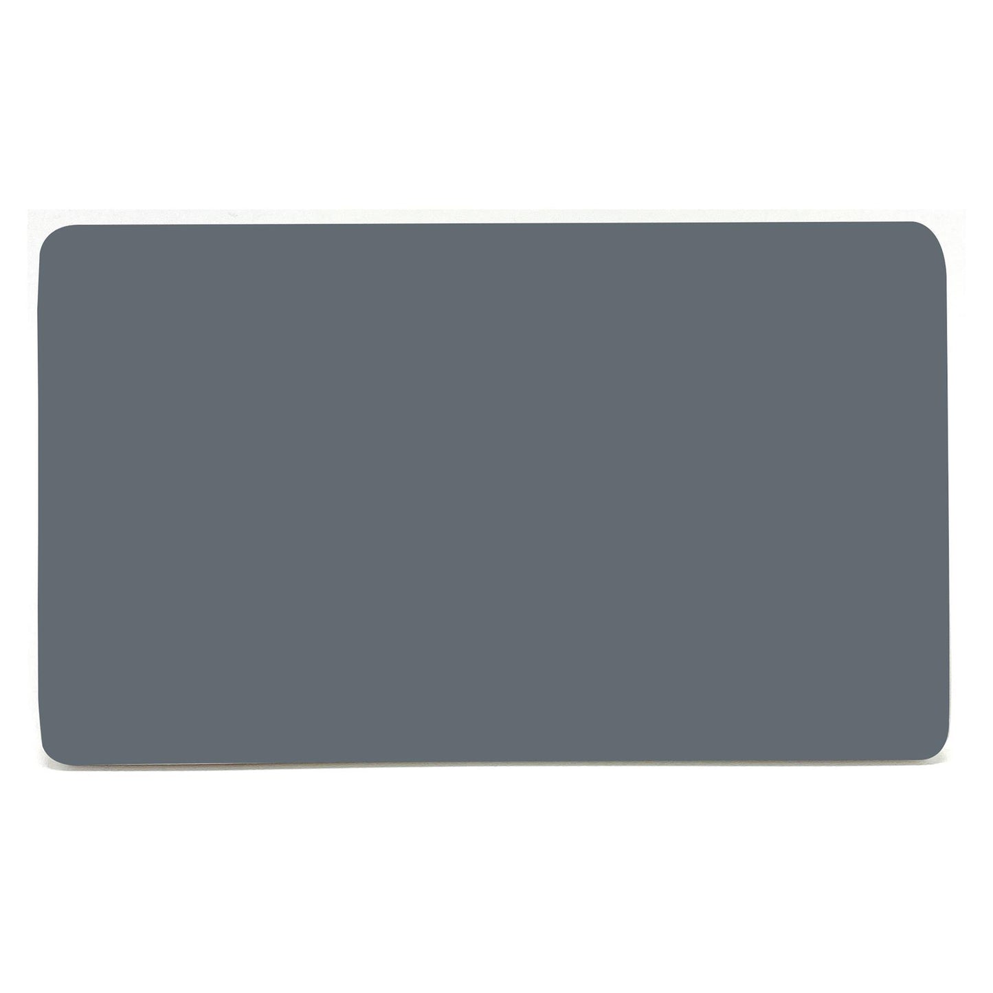 Trendi Switch Artistic Modern Glossy Decorative Screwless Standard Double Wall Blanking Plate for Electrical Sockets, Outlet with Screws in Warm Grey - ART-2BLKWG