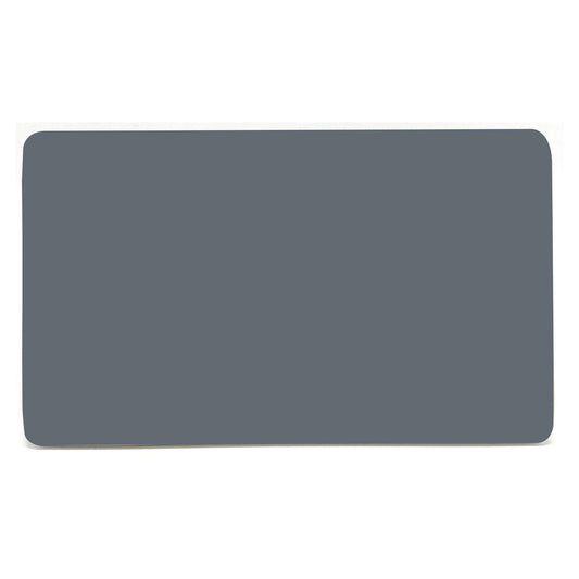 Trendi Switch Artistic Modern Glossy Decorative Screwless Standard Double Wall Blanking Plate for Electrical Sockets, Outlet with Screws in Warm Grey - ART-2BLKWG