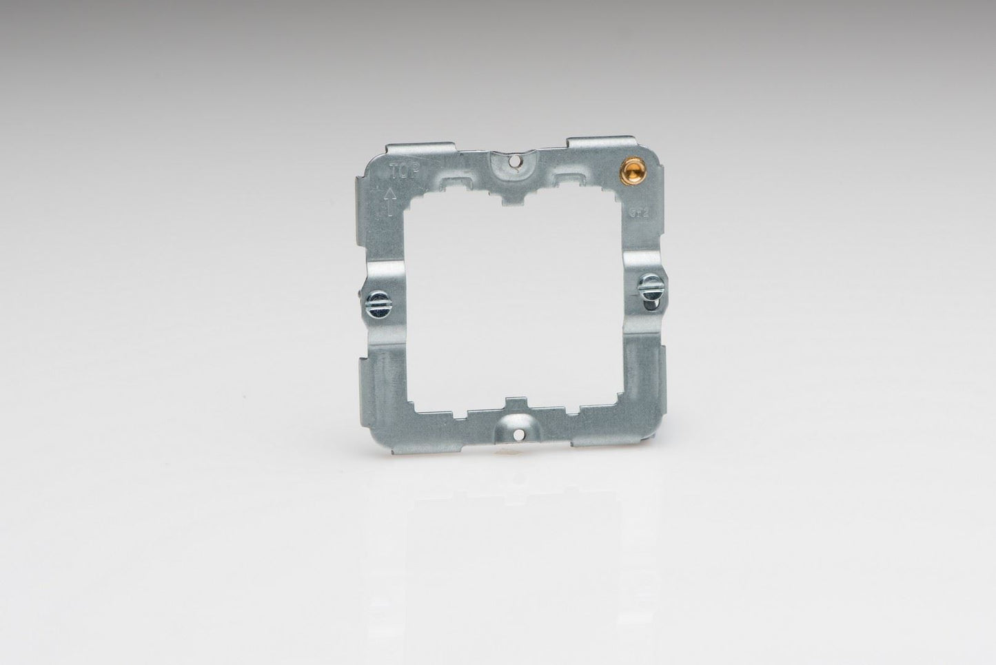 Varilight 2-Gang PowerGrid Plate including Yoke (Single Plate) in Classic Matt Chrome w/