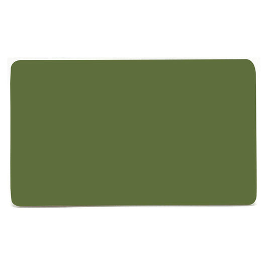 Trendi Switch Artistic Modern Glossy Decorative Screwless Standard Double Wall Blanking Plate for Electrical Sockets, Outlet with Screws in Moss Green - ART-2BLKMG