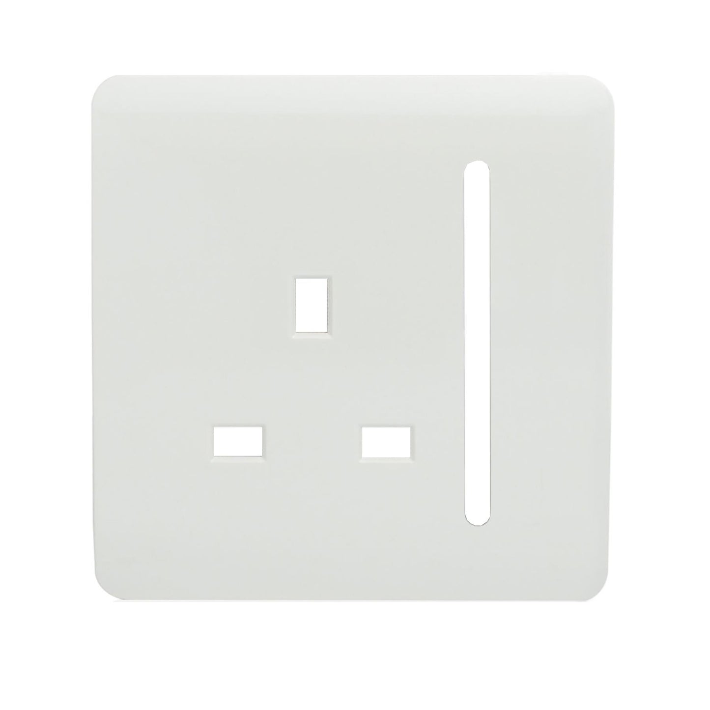 Trendi SPARE FACEPLATE For 1 Gang  13 Amp Switched Plug Socket White