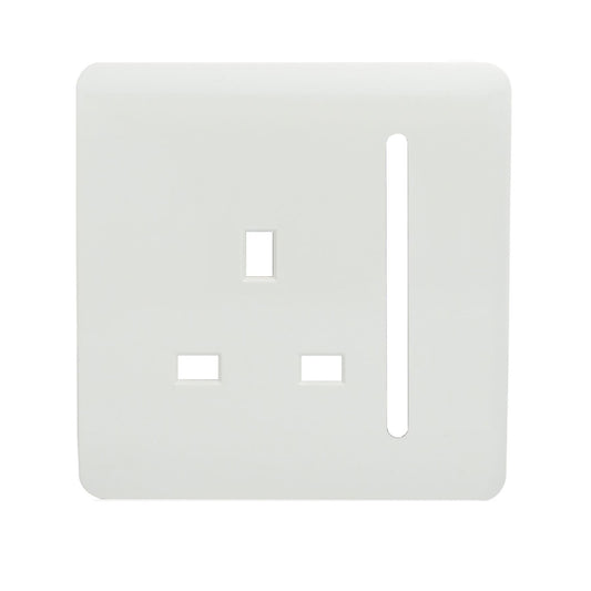 Trendi SPARE FACEPLATE For 1 Gang  13 Amp Switched Plug Socket White