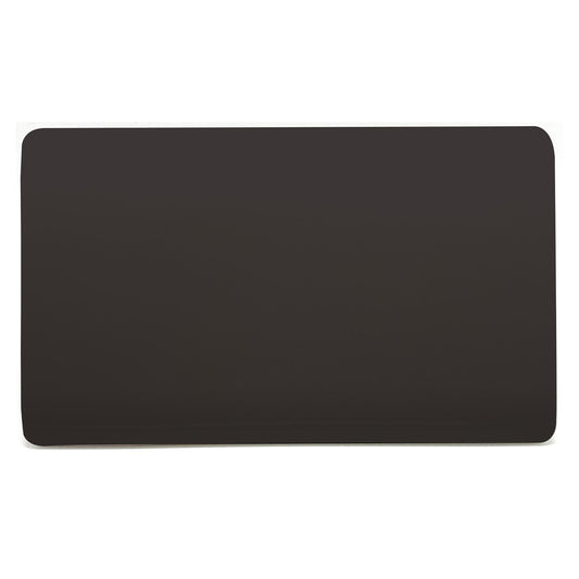 Trendi Switch Artistic Modern Glossy Decorative Screwless Standard Double Wall Blanking Plate for Electrical Sockets, Outlet with Screws in Dark Brown - ART-2BLKDB