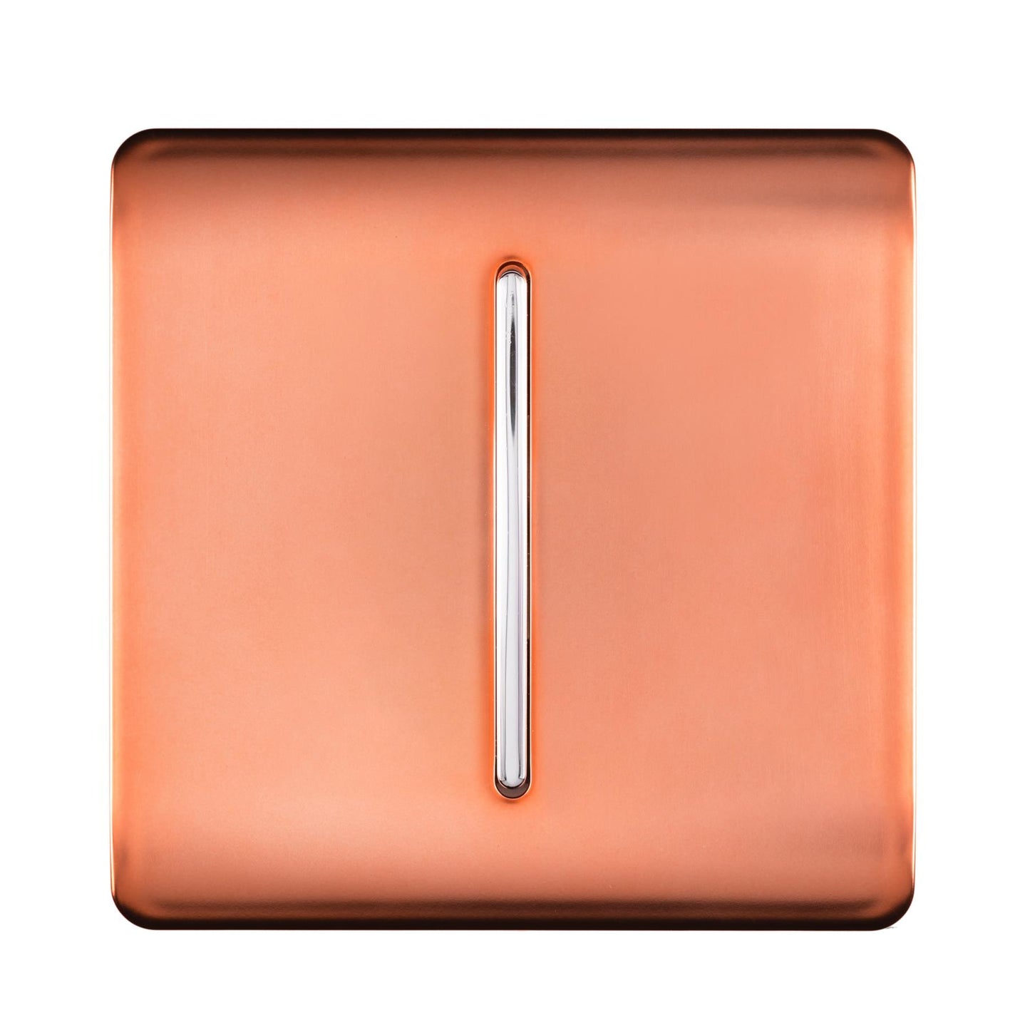 Trendi 1 Gang 2 Way 10 Amp Rocker Chrome Light Switch Glossy Copper