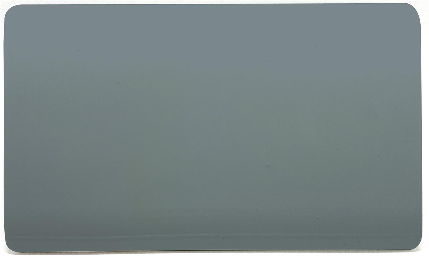 Trendi 2 Gang Artistic Modern Glossy Tactile Double Blanking Plate Cool Grey