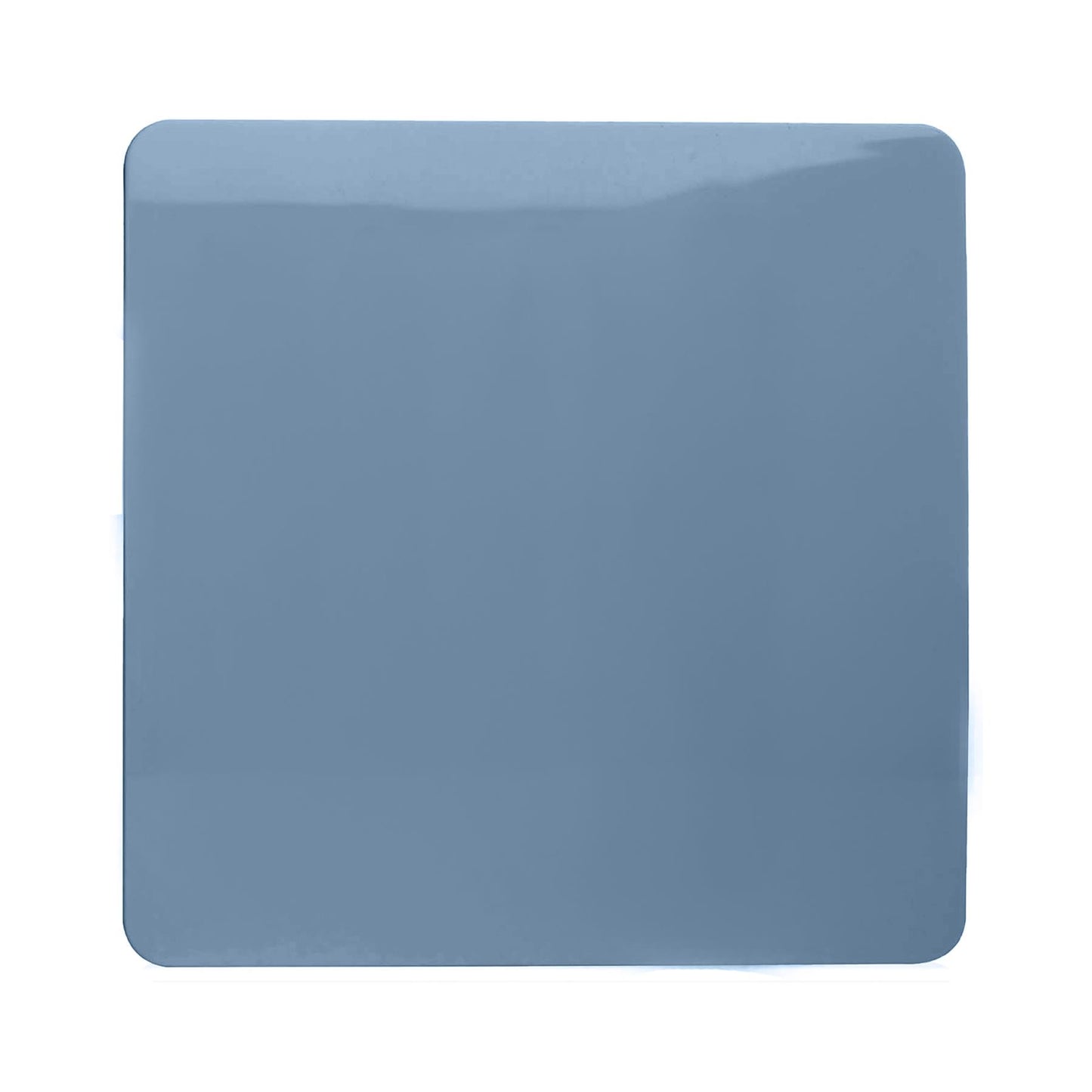 Trendi Switch Artistic Modern Glossy Decorative Screwless Standard Single Wall Blanking Plate for Electrical Sockets, Outlet with Screws in Sky Blue - ART-BLKSK