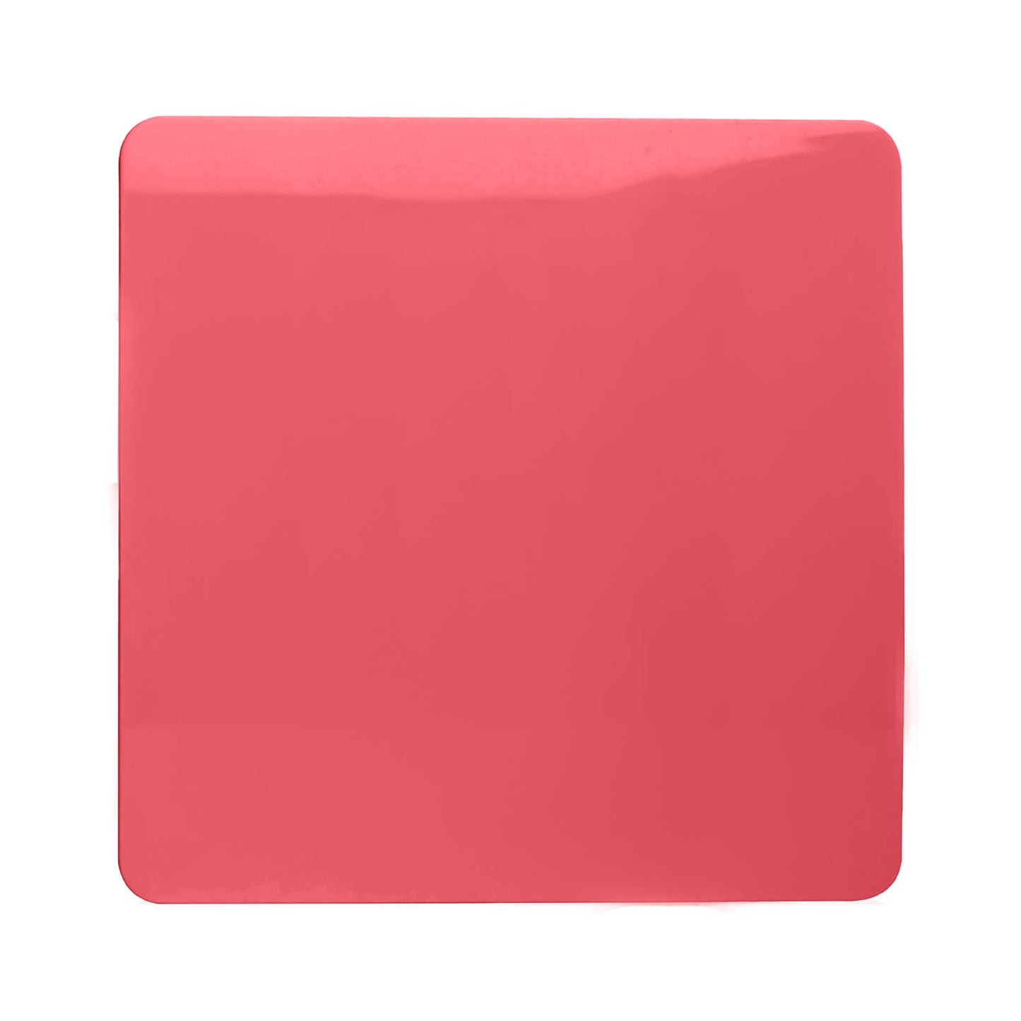 Trendi Switch Artistic Modern Glossy Decorative Screwless Standard Single Wall Blanking Plate for Electrical Sockets, Outlet with Screws in Strawberry Red - ART-BLKSB