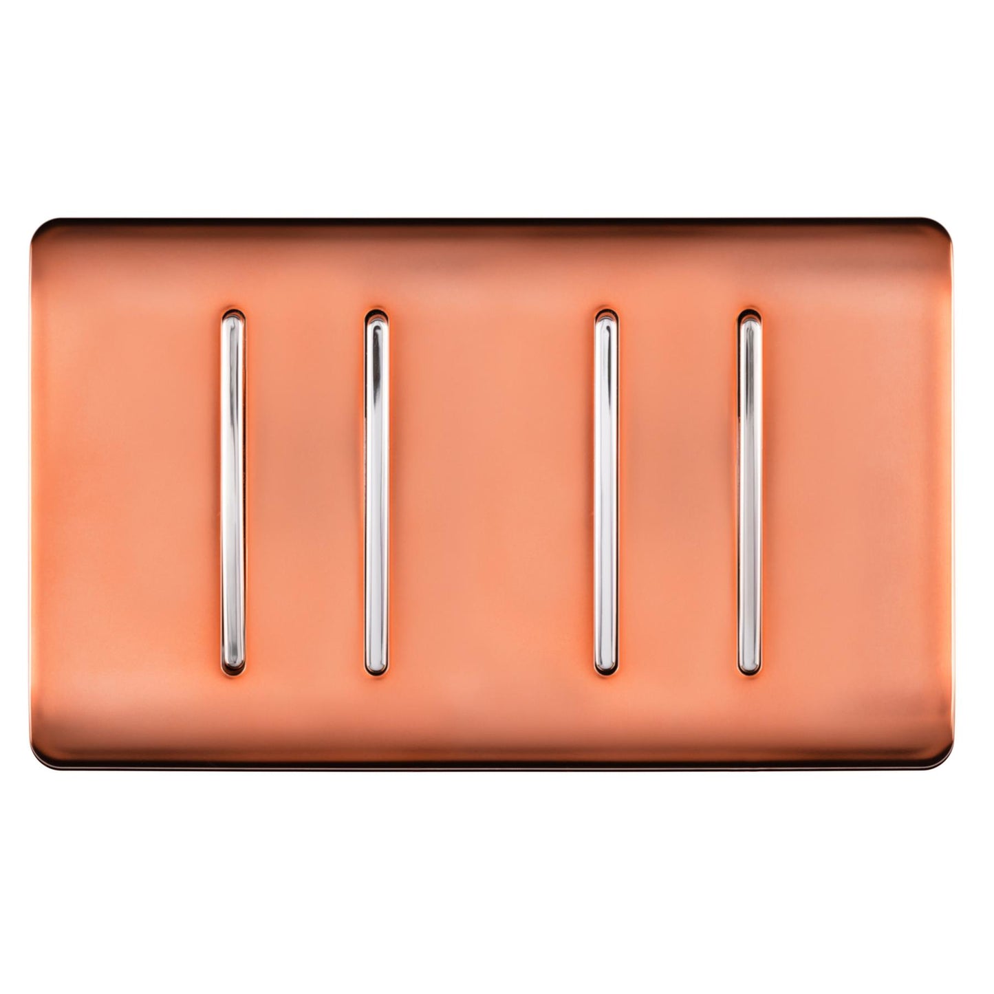 Trendi 4 Gang (2 Way & 3xIntermediate) Glossy 10 Amp Rocker Light Switch Copper