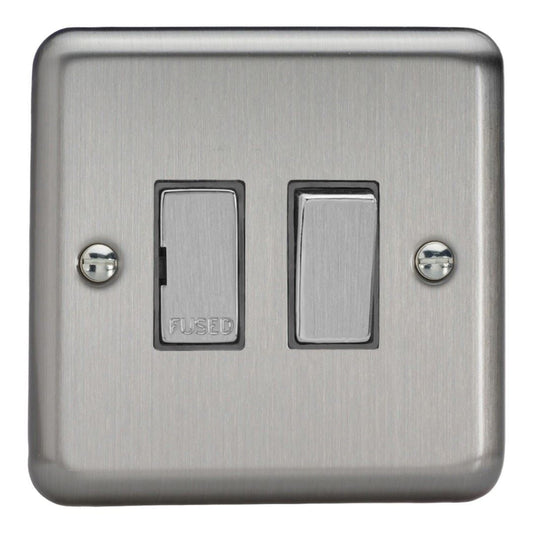 Varilight 13A Switched Fused Spur Matt Chrome Dec Insert XS6D
