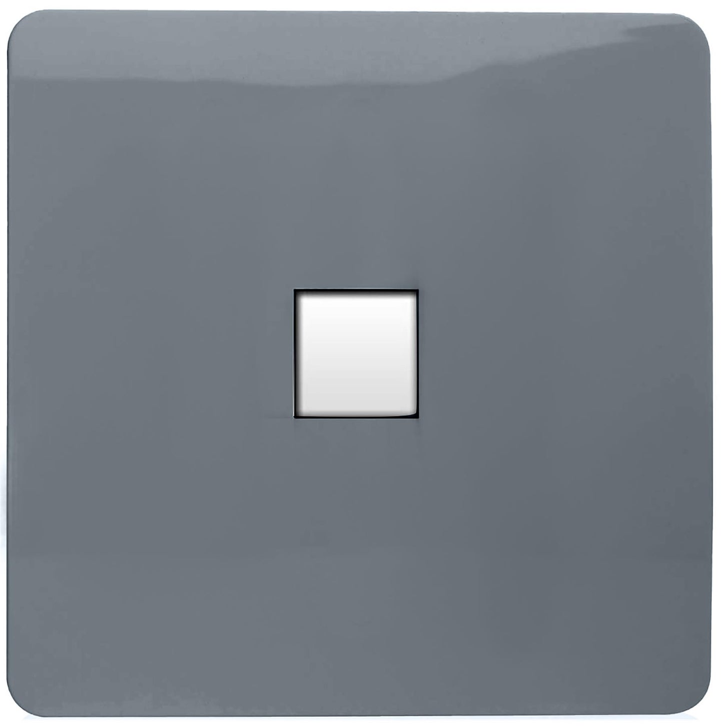 Trendi Artistic Modern Glossy Tactile RJ45 Cat 5e Ethernet Socket Warm Grey