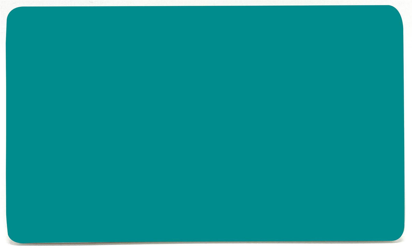 Trendi 2 Gang Artistic Modern Glossy Tactile Double Blanking Plate Bright Teal