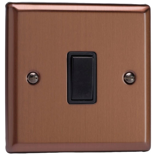 Varilight 1-Gang 10A 1- or 2-Way Rocker Switch in Urban Brushed Bronze w/ Black Rocker