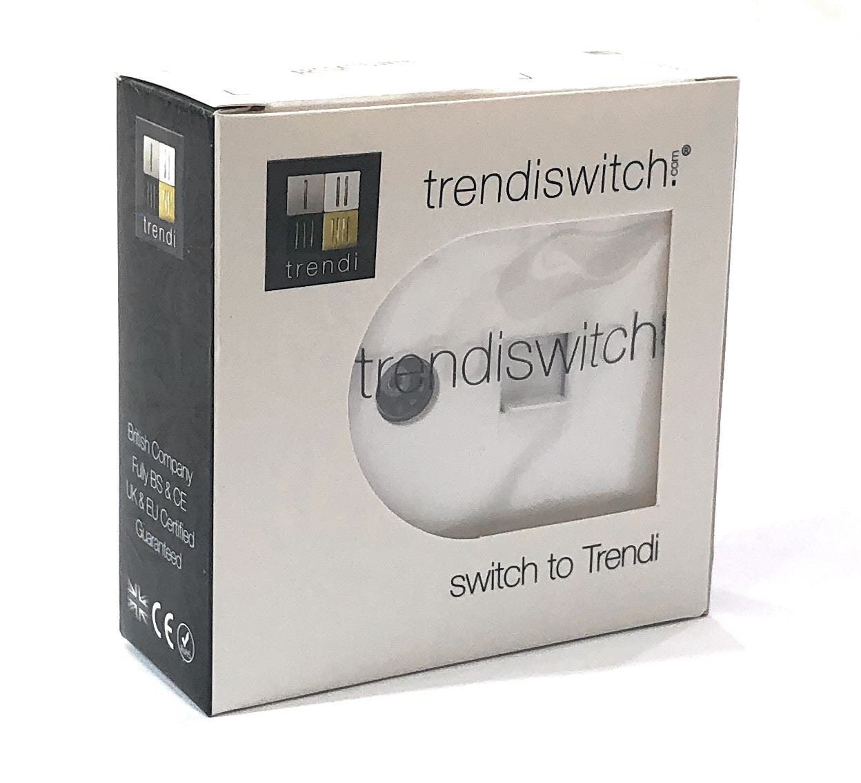 Trendi  TV Co-axial Socket + RJ45 Cat 5e & Cat 6 PC Ethernet Socket White