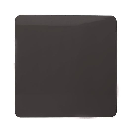 Trendi Switch Artistic Modern Glossy Decorative Screwless Standard Single Wall Blanking Plate for Electrical Sockets, Outlet with Screws in Dark Brown - ART-BLKDB