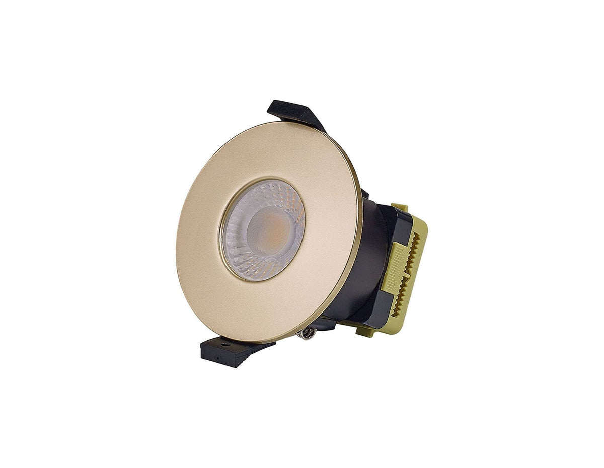 Trendi Trendi Switch Dimmable IP65 CCT LED Fire Rated Downlight in Champagne ...