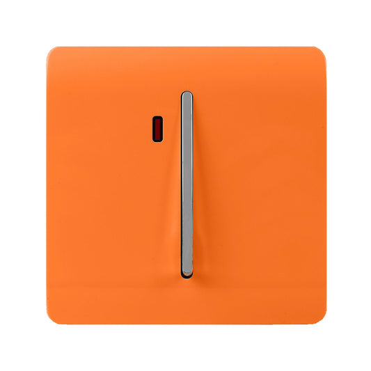 Trendi Artistic Modern Glossy 20 A Tactile Light Switch & Neon Insert Orange