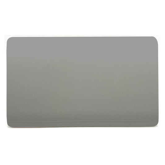 Trendi Switch Artistic Modern Glossy Decorative Screwless Standard Double Wall Blanking Plate for Electrical Sockets, Outlet with Screws in Light Grey - ART-2BLKLG