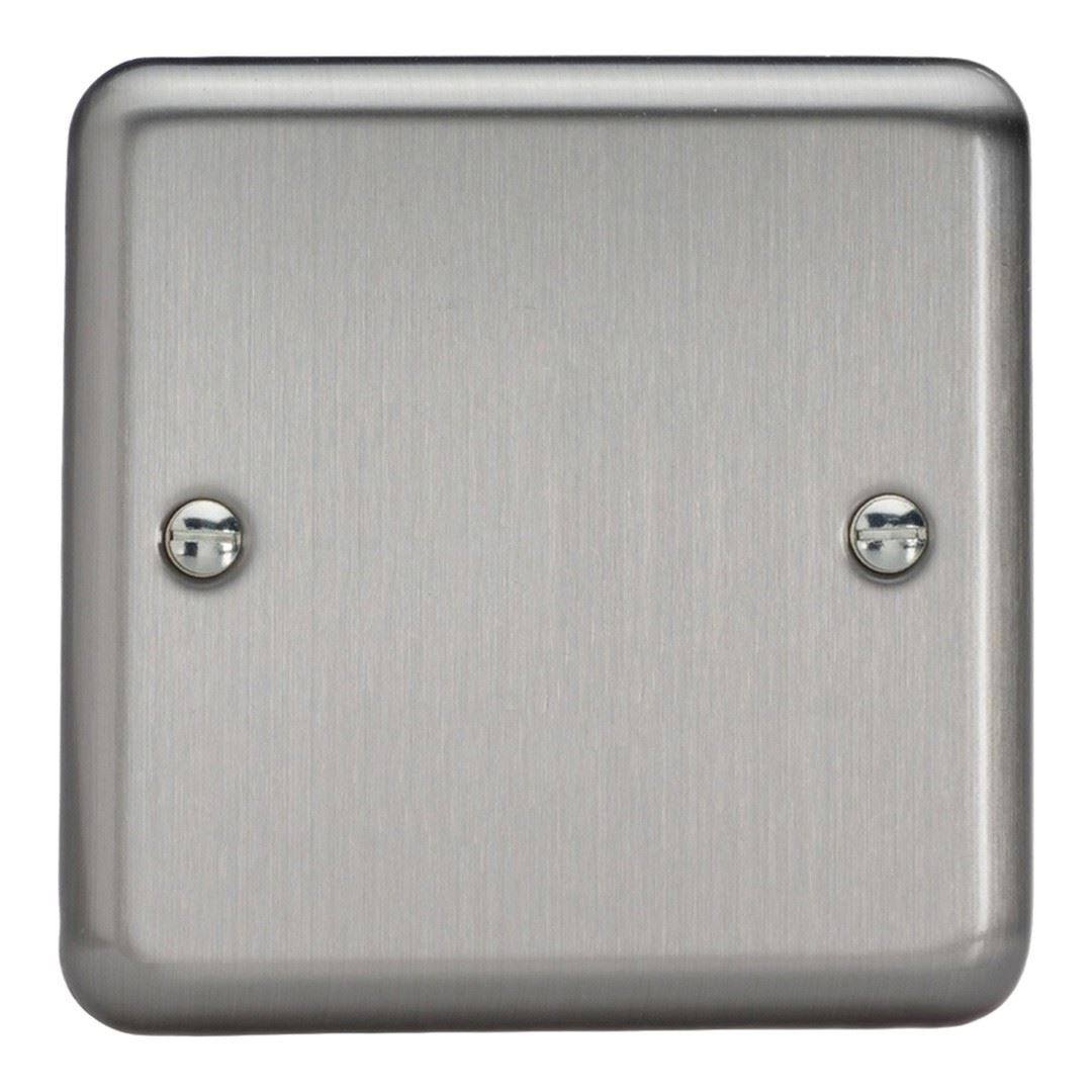 Varilight Single Blank Plate Matt Chrome Finish XSSB