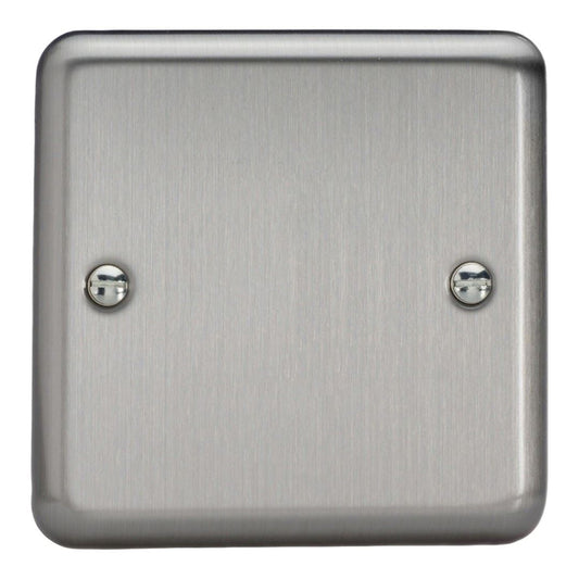 Varilight Single Blank Plate Matt Chrome Finish XSSB