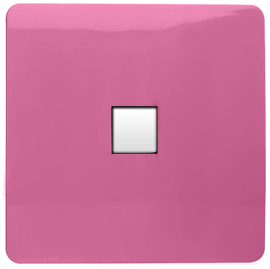 Trendi Artistic Modern Glossy Tactile RJ45 Cat 5e Ethernet Socket Pink