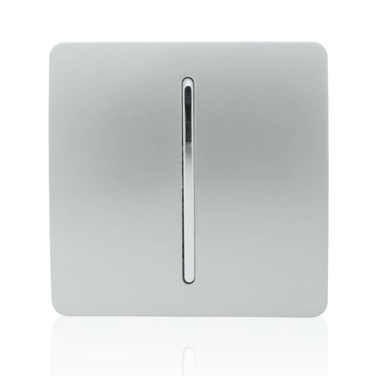 Trendi Artistic Modern Glossy Door  Auto Retractive Bell Switch Silver ART-DBSI