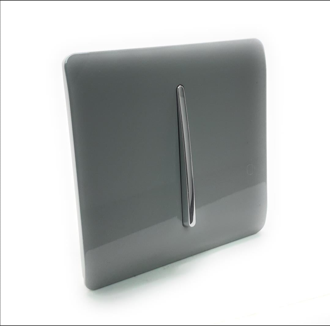 Trendi Artistic Modern Glossy  Home Automation Switch Warm Grey