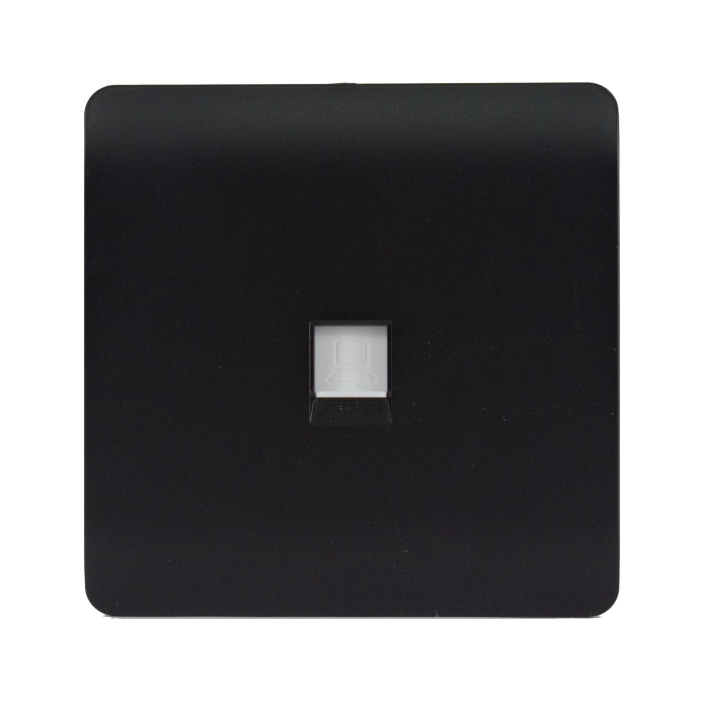 Trendi  RJ45 Cat 5e & Cat 6 Ethernet Socket Matt Black Soft Touch - ART-PCSTB