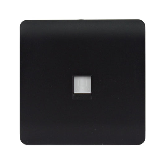 Trendi  RJ45 Cat 5e & Cat 6 Ethernet Socket Matt Black Soft Touch - ART-PCSTB