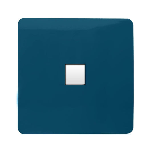 Trendi Switch 1 Gang RJ45 Cat 6 Modern Designer PC Ethernet Socket in Midnight Blue