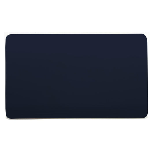 Trendi Switch Artistic Modern Glossy Decorative Screwless Standard Double Wall Blanking Plate for Electrical Sockets, Outlet with Screws in Navy Blue - ART-2BLKNV