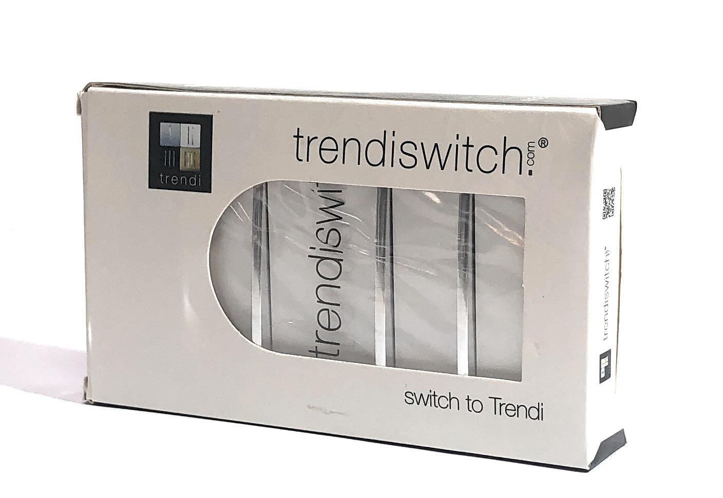 Trendi 4 Gang 3 Way Intermediate Artistic Modern Glossy 10 Amp Rocker Light Switch Ice White